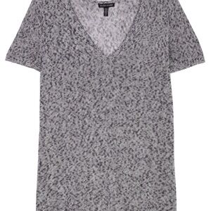 Eileen Fisher Space Dyed Cotton Cord Pullover Women’s S in Gray